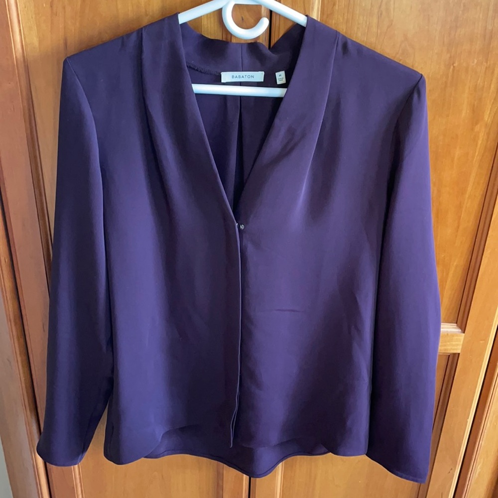 Babaton, M purple blouse